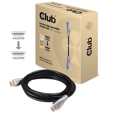 CLUB3D HDMI 2.0 - HDMI 2.0 1m prémium 4K60Hz kábel
