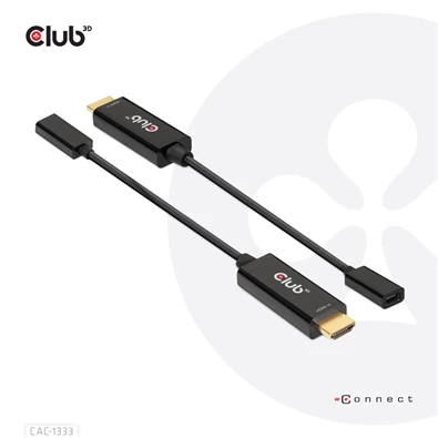 CLUB3D HDMI 2.0 - USB Type C 4K60Hz aktív adapter