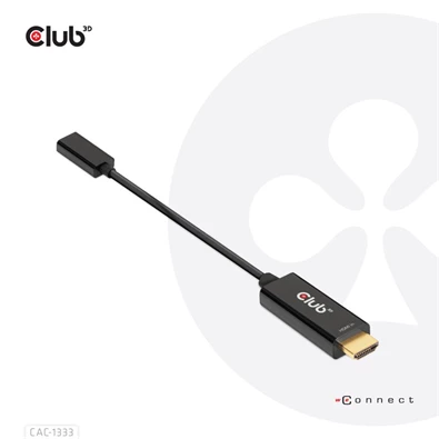 CLUB3D HDMI 2.0 - USB Type C 4K60Hz aktív adapter