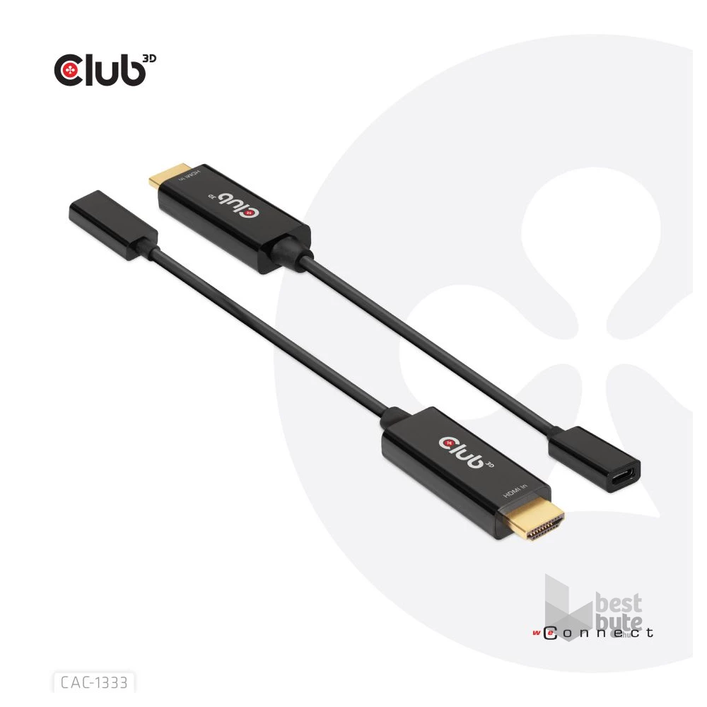 CLUB3D HDMI 2.0 - USB Type C 4K60Hz aktív adapter