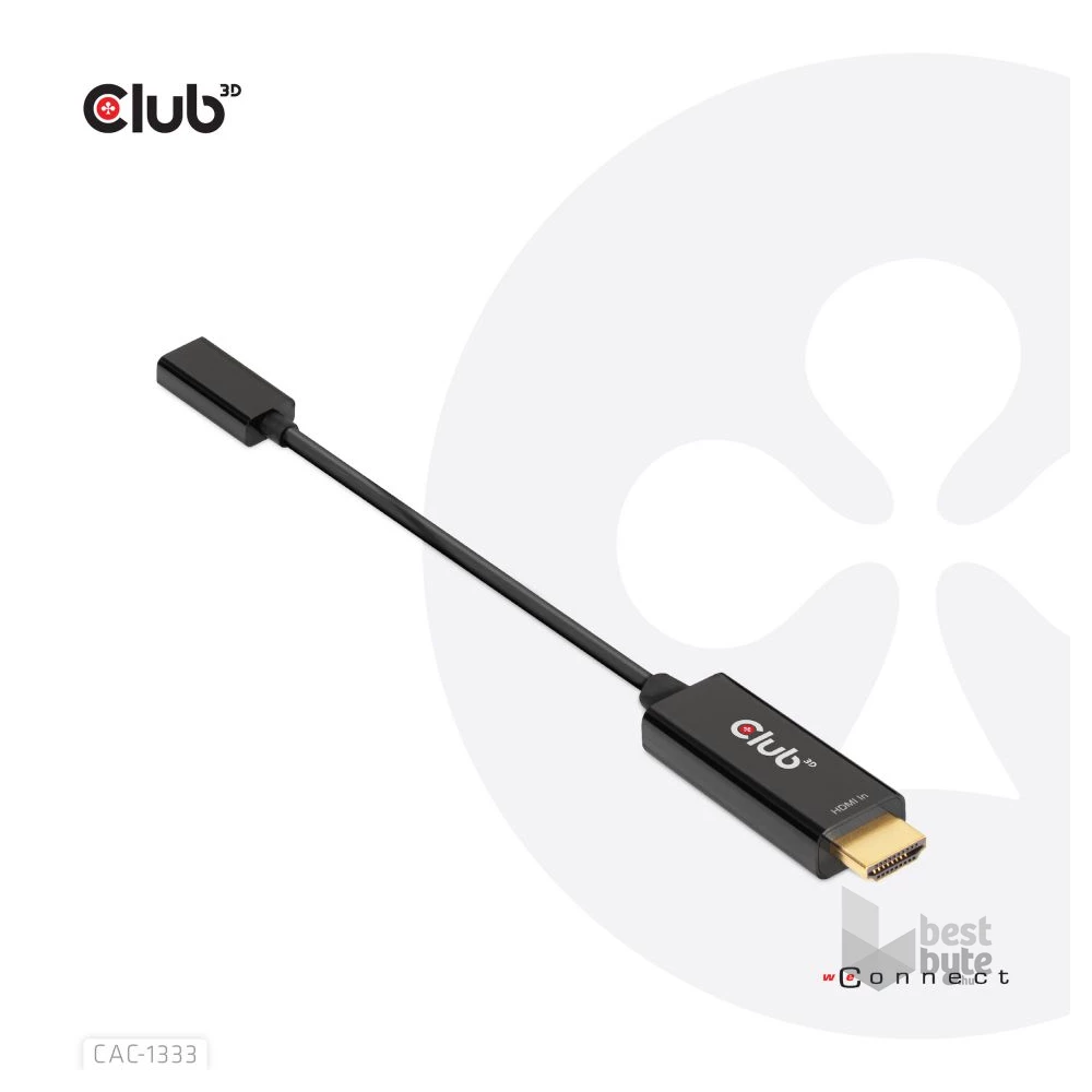 CLUB3D HDMI 2.0 - USB Type C 4K60Hz aktív adapter
