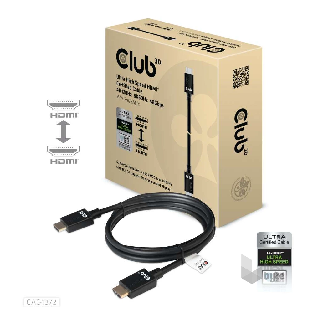 CLUB3D HDMI 2.1 - Ultra High Speed HDMI 4K 120Hz 2m kábel