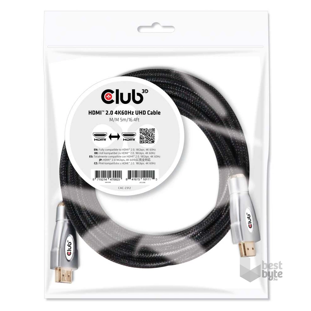 CLUB3D HDMI 2.0 - HDMI 2.0 UHD 5m kábel