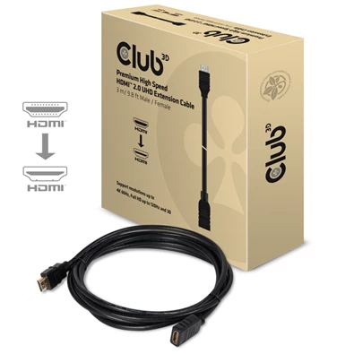 CLUB3D HDMI 2.0 - HDMI 3m hosszabbító kábel