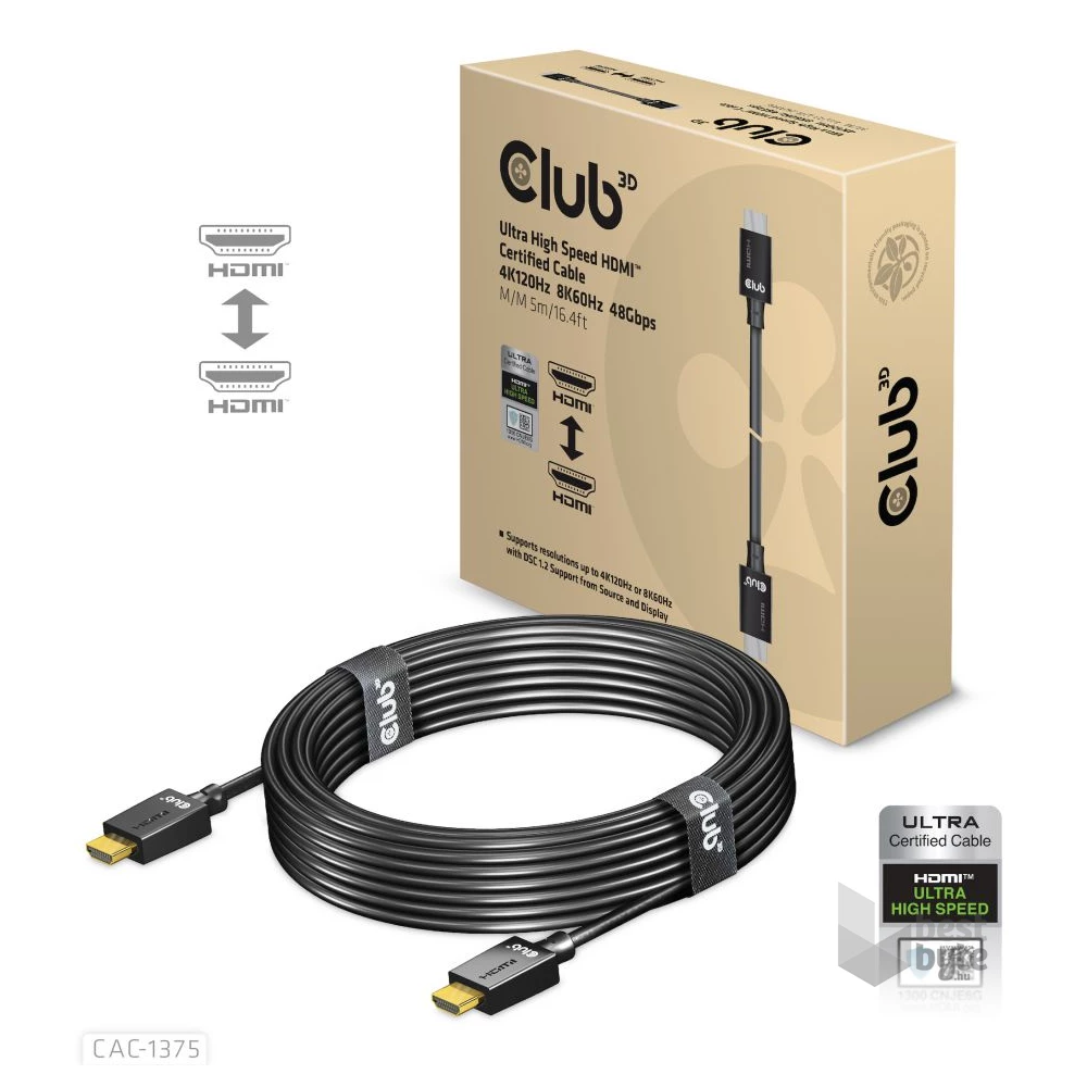 CLUB3D HDMI 2.1 - Ultra High Speed HDMI 4K 120Hz 5m kábel