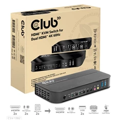 CLUB3D HDMI - Dual HDMI 4K 60Hz KVM switch