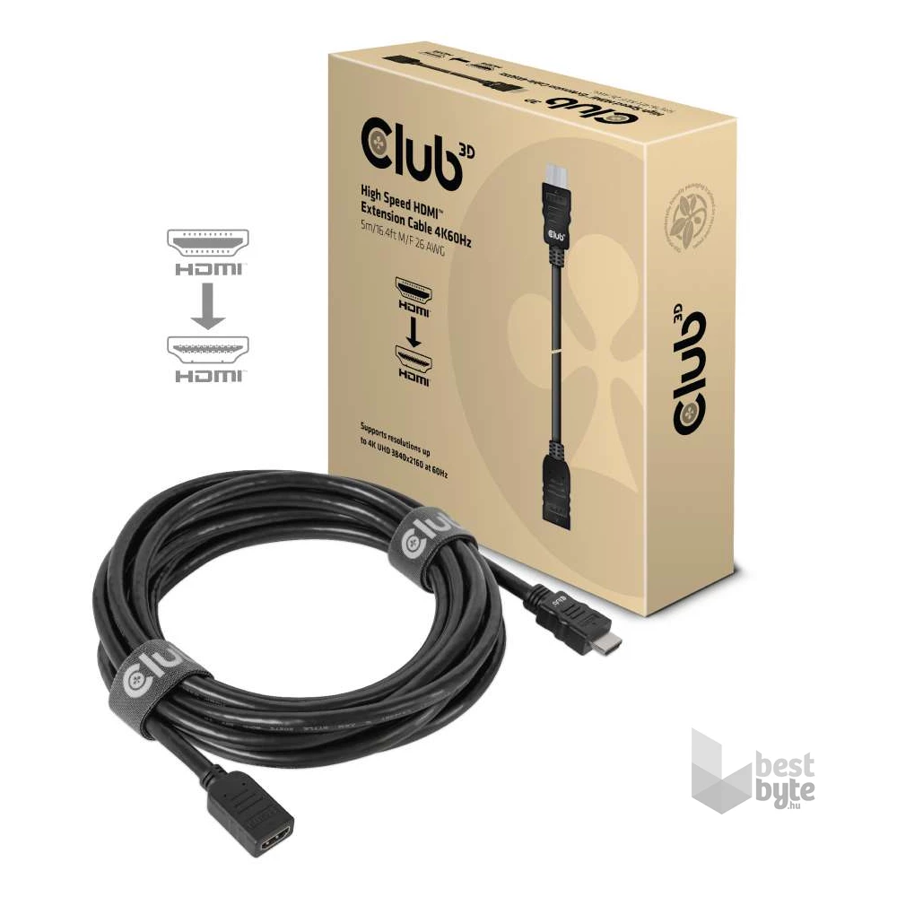 CLUB3D High Speed HDMI 4K60Hz - High Speed HDMI 4K60Hz 5m hosszabbító kábel