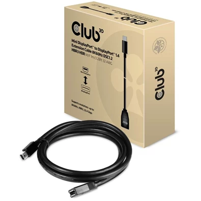 CLUB3D Mini Displayport - Displayport 1.4 HBR3 8K60Hz 1m extension kábel