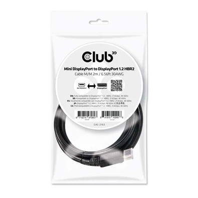 CLUB3D Mini Displayport - Displayport 2m kábel