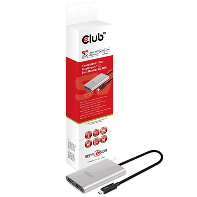 CLUB3D SenseVision Thunderbolt 3 - 2x Displayport HUB