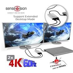 CLUB3D SenseVision Thunderbolt 3 - 2x HDMI 2.0 adapter