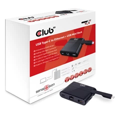 CLUB3D SenseVision USB 3.0 C - USB 3.0 A , USB 3.0 C, RJ45 Mini Dock