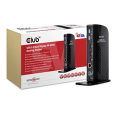 CLUB3D SenseVision USB 3.0 Dual Display 4K 60Hz Docking Station