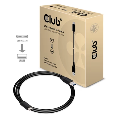 CLUB3D USB 3.1 Type C - USB 3.1 Type A 1m kábel