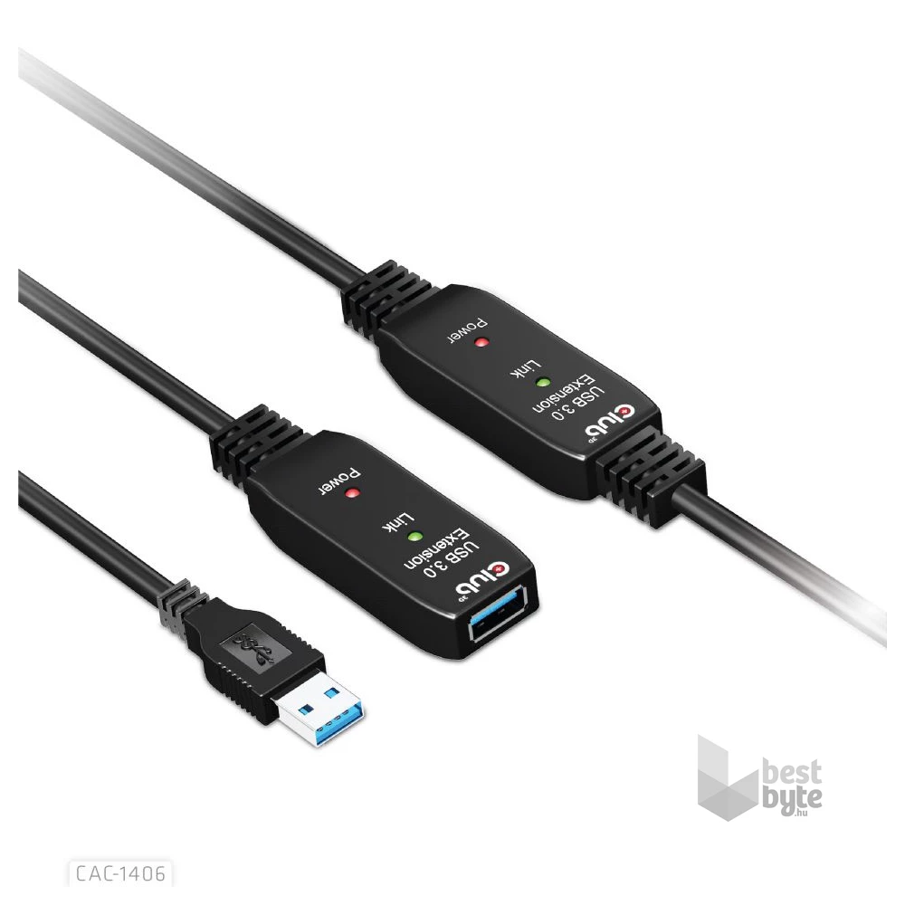 CLUB3D USB 3.2 Active Repeater 15m kábel