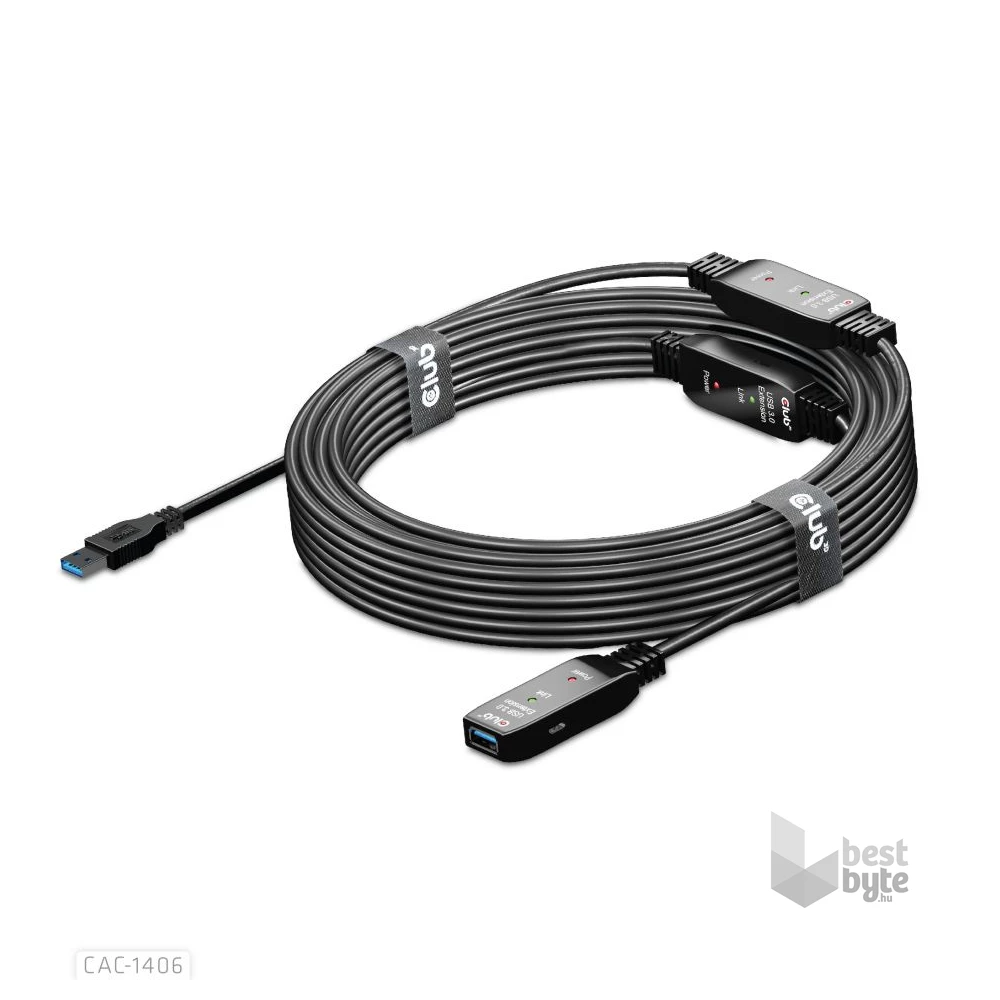 CLUB3D USB 3.2 Active Repeater 15m kábel