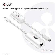 CLUB3D USB 3.2 Type C - Gigabit Ethernet adapter
