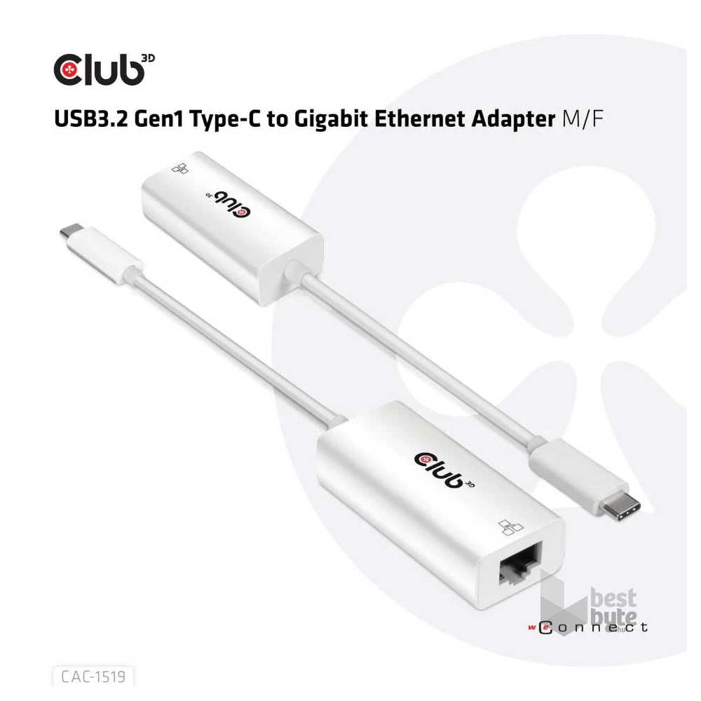 CLUB3D USB 3.2 Type C - Gigabit Ethernet adapter