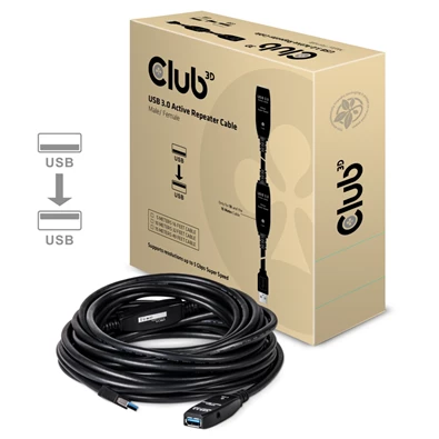 CLUB3D USB 3.0 Active Repeater 15m kábel