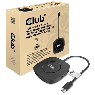 CLUB3D USB Type C - MST 3xDisplayPort 1.4 HUB