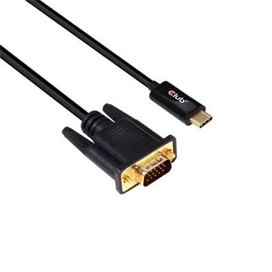 CLUB3D USB Type C - D-SUB Active 5m kábel