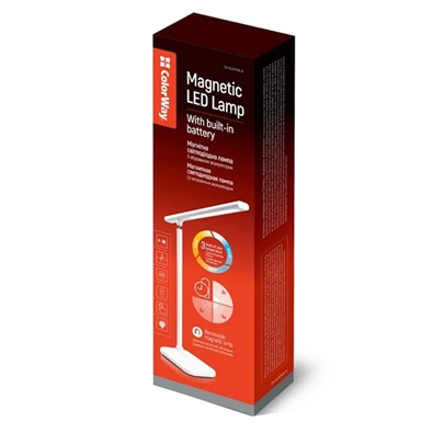COLORWAY CW-DL03PMB-W beépített akkumulátor/forgatható/252 lm/fehér asztali LED lámpa