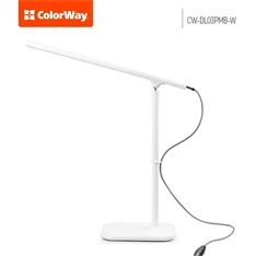 COLORWAY CW-DL03PMB-W beépített akkumulátor/forgatható/252 lm/fehér asztali LED lámpa