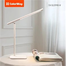 COLORWAY CW-DL03PMB-W beépített akkumulátor/forgatható/252 lm/fehér asztali LED lámpa