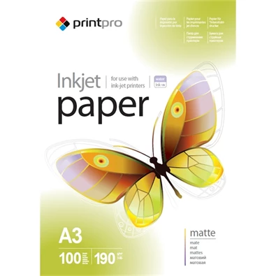 COLORWAY PME190100A3 190 g/m2, A3, 100lap PrintPro matt fotópapír