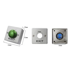 CONTROL CON-EXIT9 zöld falon kívüli nyomógomb