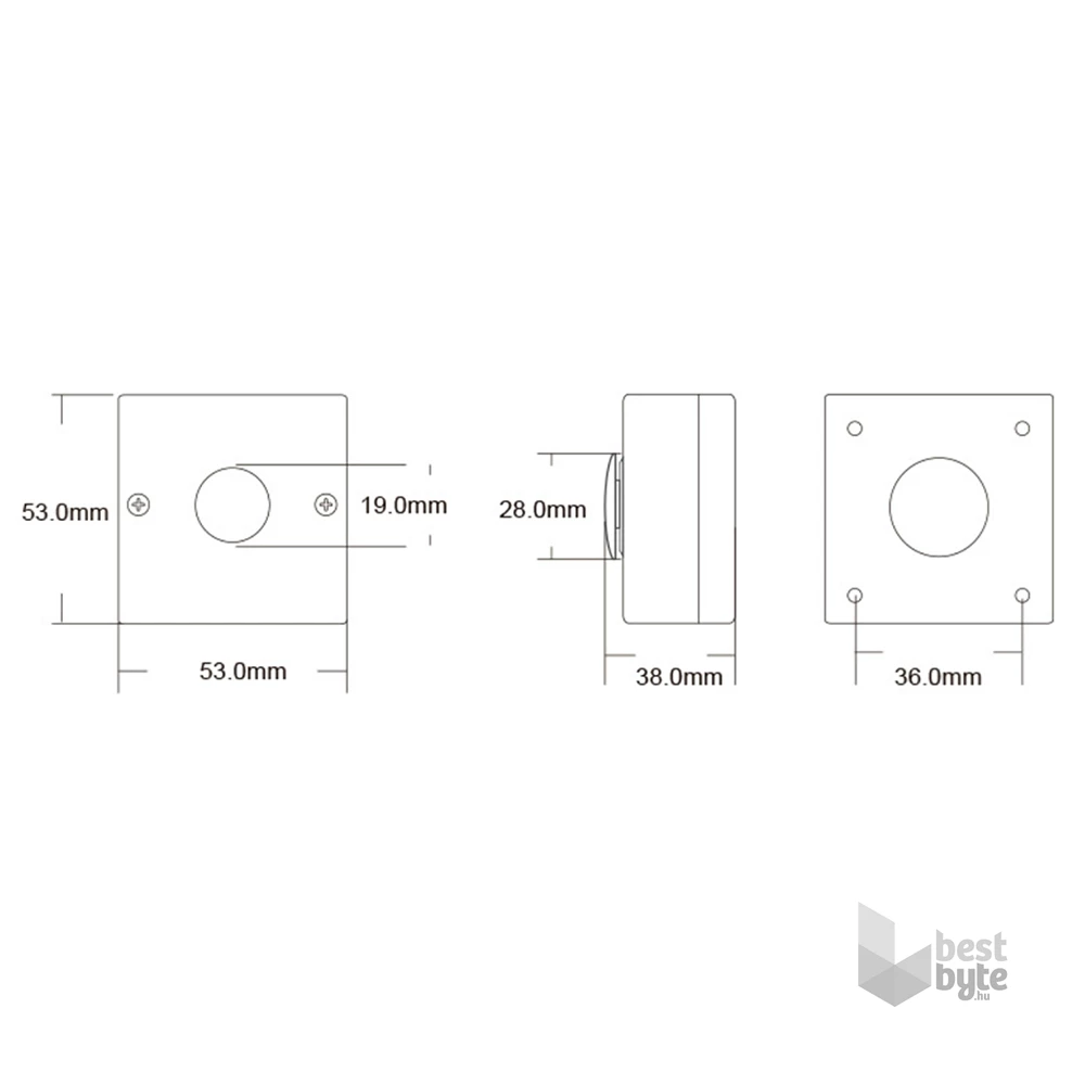 CONTROL CON-EXIT9 zöld falon kívüli nyomógomb
