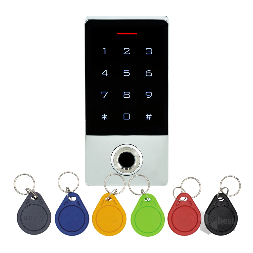 CONTROL KIT-CON-FP1 érintőgombos kültéri ujjlenyomatolvasós RFID kódzár