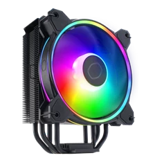 COOLER MASTER CPU hűtő HYPER 212 HALO BLACK ARGB, LGA1700 támogatással, fekete