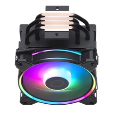 COOLER MASTER CPU hűtő HYPER 212 HALO BLACK ARGB, LGA1700 támogatással, fekete