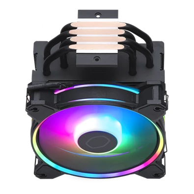 COOLER MASTER CPU hűtő HYPER 212 HALO BLACK ARGB, LGA1700 támogatással, fekete