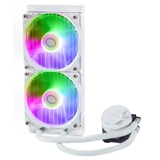 COOLER MASTER CPU hűtő MASTERLIQUID 240L CORE ARGB (vízhűtés), 2 Ventilátoros, LGA1700 támogatással, fehér
