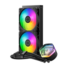 COOLER MASTER CPU hűtő MASTERLIQUID 240 ATMOS (vízhűtés), 2 Ventilátoros, ARGB Gen2, fekete