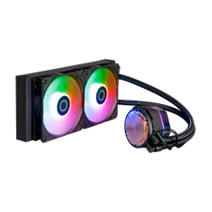 COOLER MASTER CPU hűtő MASTERLIQUID 240 ATMOS (vízhűtés), 2 Ventilátoros, ARGB Gen2, fekete