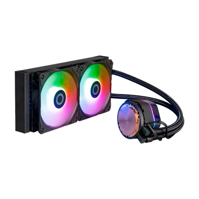 COOLER MASTER CPU hűtő MASTERLIQUID 240 ATMOS (vízhűtés), 2 Ventilátoros, ARGB Gen2, fekete