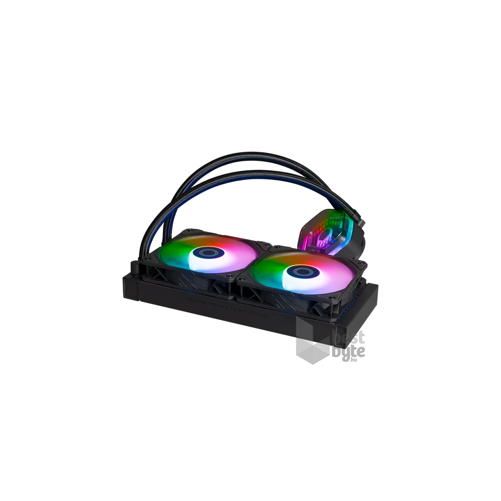 COOLER MASTER CPU hűtő MASTERLIQUID 240 ATMOS (vízhűtés), 2 Ventilátoros, ARGB Gen2, fekete