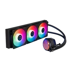 COOLER MASTER CPU hűtő MASTERLIQUID 360 ATMOS (vízhűtés), 3 Ventilátoros, ARGB Gen2, fekete