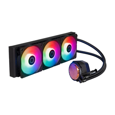COOLER MASTER CPU hűtő MASTERLIQUID 360 ATMOS (vízhűtés), 3 Ventilátoros, ARGB Gen2, fekete