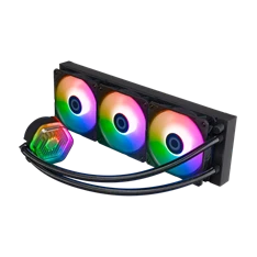 COOLER MASTER CPU hűtő MASTERLIQUID 360 ATMOS (vízhűtés), 3 Ventilátoros, ARGB Gen2, fekete