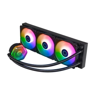COOLER MASTER CPU hűtő MASTERLIQUID 360 ATMOS (vízhűtés), 3 Ventilátoros, ARGB Gen2, fekete