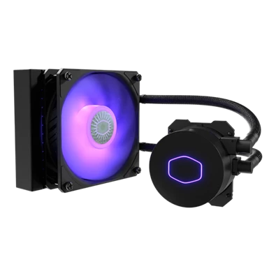 COOLER MASTER CPU hűtő MASTERLIQUID ML120L V2 RGB (vízhűtés), LGA1700 támogatással, fekete