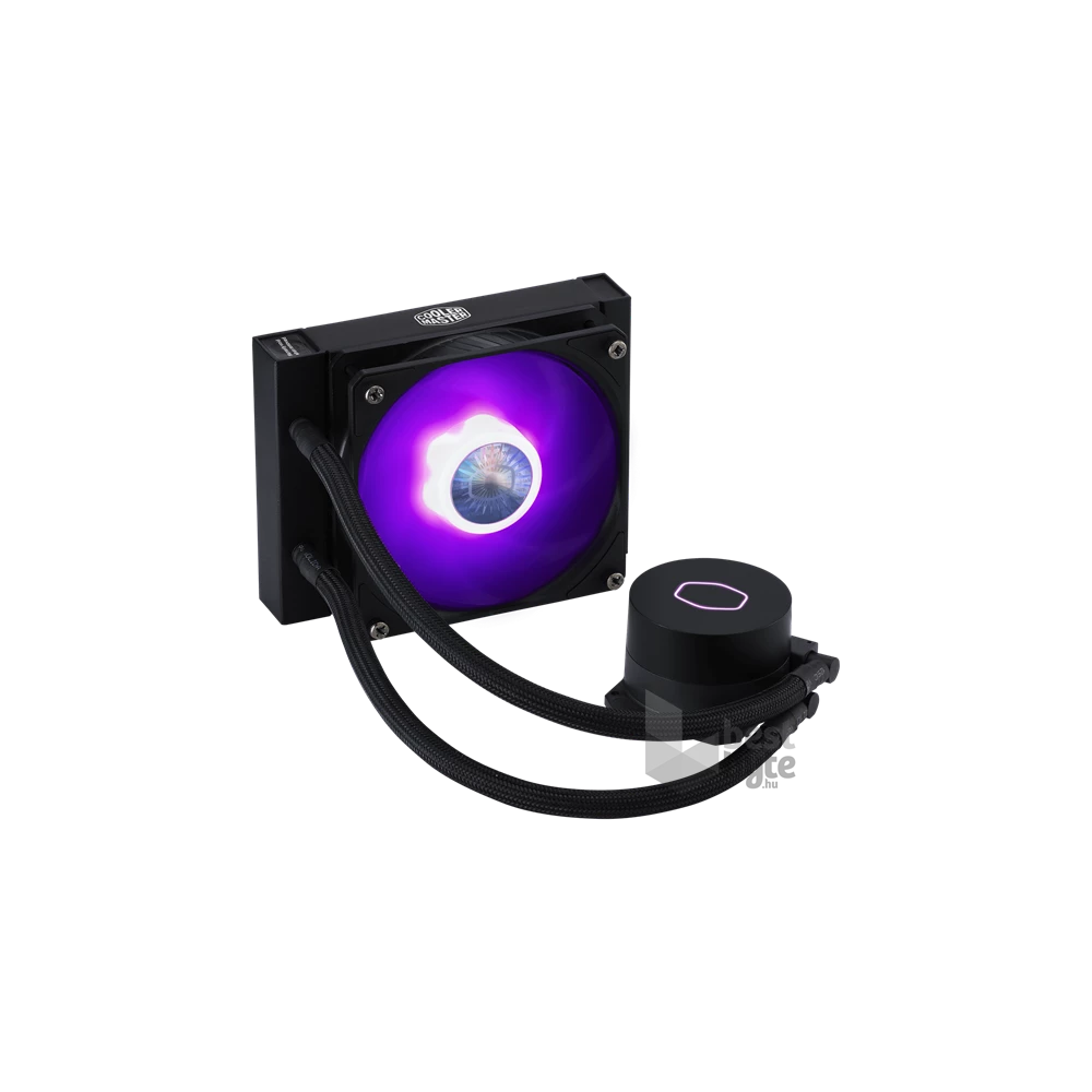 COOLER MASTER CPU hűtő MASTERLIQUID ML120L V2 RGB (vízhűtés), LGA1700 támogatással, fekete