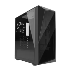 COOLER MASTER Ház, Mid Tower ATX CMP 520L, Edzett üveg, Tápegység nélkül, fekete