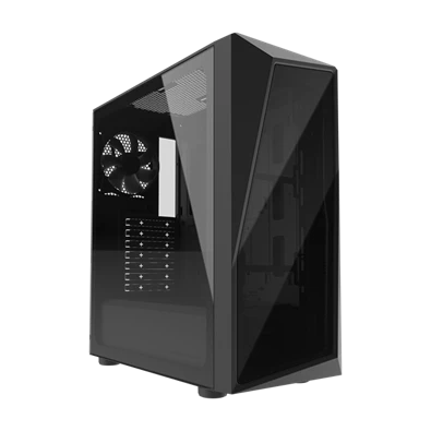 COOLER MASTER Ház, Mid Tower ATX CMP 520L, Edzett üveg, Tápegység nélkül, fekete