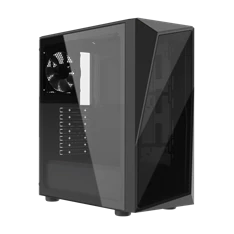 COOLER MASTER Ház, Mid Tower ATX CMP 520L, Edzett üveg, Tápegység nélkül, fekete