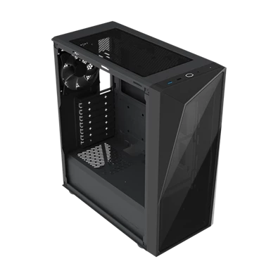 COOLER MASTER Ház, Mid Tower ATX CMP 520L, Edzett üveg, Tápegység nélkül, fekete